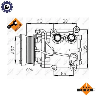 COMPRESSOR AIR CONDITIONING 32247 FOR FORD MONDEO/III/Mk/Clipper/Turnier 2.3L - Image 1 of 4