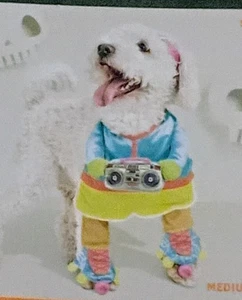 Hide And Seek Dog Costume Retro Skater Medium. - Picture 1 of 5