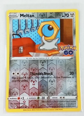 Meltan 45/78 Pokémon Go Reverse Holo Pokémon Card 2022 - Image 1 of 4