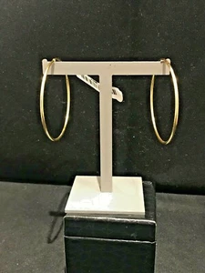 Orecchini a cerchio in argento dorato diametro 4 cm-Gioielleria Ottaviani Roma - Imagen 1 de 2