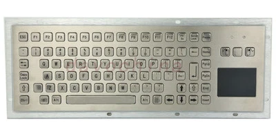 IP65 Rugged Kiosk Metal Industrial Keyboard With Touchpad Function Keys - Image 1 of 4