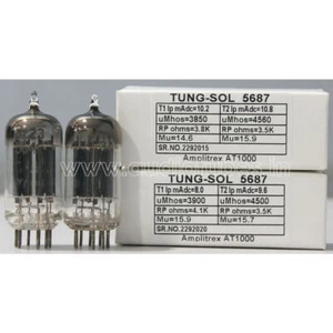 1MP 5687 Tungsol white box Amplitrex tested #2292015 2292020 - Picture 1 of 9
