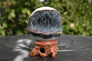 59 mm + Nadel Eisenstein Kugel, Ring Kristall Kugel Reiki Dekor Urlaubsgeschenk 1 Stck. - Bild 1 von 9