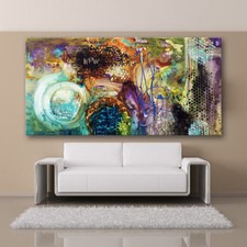MODERN ABSTRACT LARGE WALL ART OIL PAINTING ON CANVAS (no Framed)