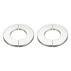 Wall Split Flange, 201 Stainless Steel Escutcheon Plate For 34Mm Dia Pipe 2Pcs