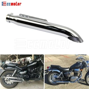 Chrome Motorcycle Exhaust Tip Pipe Muffller for Harley Bobber Chopper Cafe Racer - Picture 1 of 11