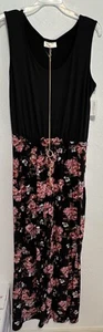 Maxi Vestido Mono Bobbie Brooks Camiseta Negra Floral Sin Mangas Elige S M NUEVO - Imagen 1 de 9