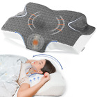 Elviros Cervical Memory Foam Pillow, Ergonomic Contour for Pain Relief