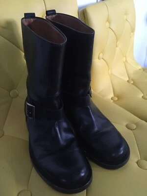 GUCCI Auténticas Botas Juveniles Talla 5.5D Cuero Negro 1140132 53 Foto 1 de 4