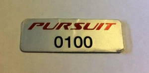 Genuine Ford BA BF Build Number Badge FPV Pursuit 0100 - Picture 1 of 1