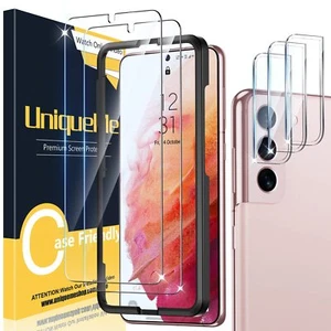 Samsung Galaxy S21 5G, dos cristales templados de 6,2 pulgadas + tres protectores de lente de cámara - Imagen 1 de 7