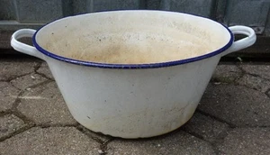 alte Email Schüssel auch Garten Deko Pflanzschale Nr. 2926/22 - Bild 1 von 1