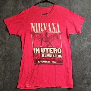 Nirvana Men's Grunge In Utero Alumni Arena Buffalo 1993 T-Shirt 2014 Reprint Med - Picture 1 of 10