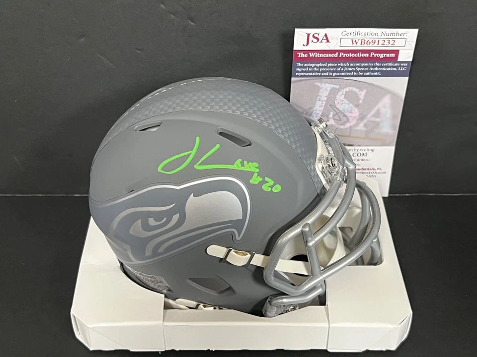 Julian Love Seattle Seahawks Signed Riddell Slate Speed Mini Helmet JSA COA - Image 1 of 1