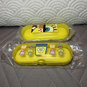 NOS Lot Of 2 SpongeBob Square Pants Children’s Glasses Sunglass 6” Cases NEW - Picture 1 of 3
