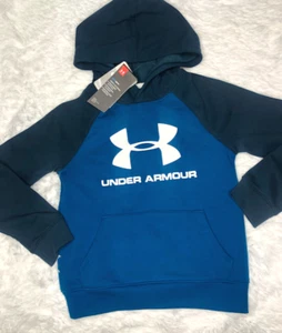 Under Armour Youth Boy's UA Rival Logo Pullover Hoodie Sweatshirt Size XS - Picture 1 of 5
