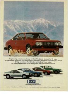 1976 LANCIA Beta Coupe red Vintage Print Ad - Picture 1 of 1