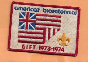 AMERICA'S BICENTENNIAL GIFT 1973-1974 BOY SCOUT PATCH BSA 4" - Picture 1 of 1