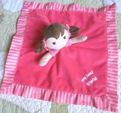 Manta de seguridad para muñeca bebé rosa coral Garanimals My Best Friend Lovey con satén UE Foto 1 de 3