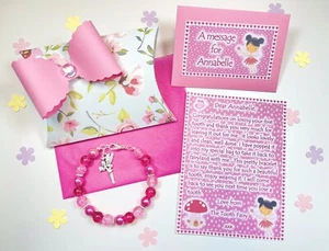 Personalised Tooth Fairy Letter Bracelet Gift Box First Tooth Tooth Fairy - Picture 1 of 6