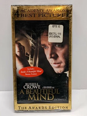 A Beautiful Mind New Sealed VHS Cassette Tape Russell Crowe  - Image 1 of 4