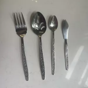 Stanley Roberts Co La Spana Stainless Flatware Silverware 4 Pc Serving Lot MCM - Picture 1 of 3