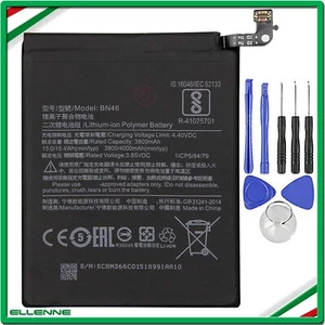 BATTERIA PER XIAOMI MI REDMI NOTE 6 BN46 4000MAH NUOVA RICAMBIO + KIT CACCIAVITI - Foto 1 di 3