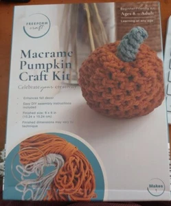 Kit Artigianale Zucca Macramè, Kit Artigianale a Forma Libera, 6" x 6", Età 8 ad Adulti, Nuovo - Foto 1 di 1