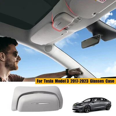 Estuche con soporte para gafas de sol Tesla Modelo 3 2017-2023 ajuste personalizado Foto 1 de 4