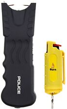 POLICE Stun Gun Burn Pepper Spray Self Defense Combo - 916 Black & Yellow