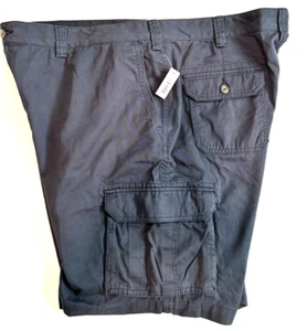 Essentials Navy Blue Cotton Cargo Pocket Shorts Men's Size 48 - Picture 1 of 7
