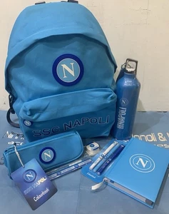 BACKTOSCHOOL SSC Napoli Zaino Set per la Scuola - AZZURRO composto Da 5 Articoli - Foto 1 di 6