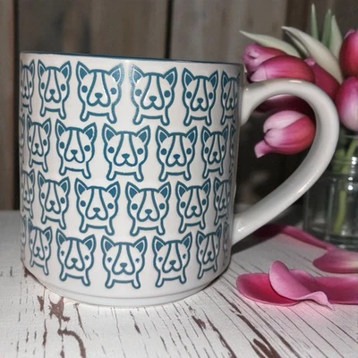 "Taza de café Graydon Hall Blue French Bulldog 3,75"" 12 OZ, envío gratuito" Foto 1 de 4