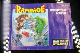 NO GAME- Authentic Manual ONLY! Nintendo NES RAMPAGE