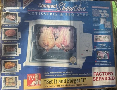 Ronco Showtime Asador Compacto 3000T Negro Horno Barbacoa Caja Abierta Con Accesorios Foto 1 de 4