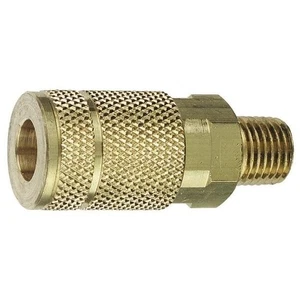 Tru-Flate 13-125 Coupler, 1/4 in, MNPT, Brass - Bild 1 von 1