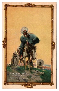 CHIEF BOILER IRON RANGE - DOE-WAH-JACK HUNTING GROUNDS OLD ADVERTISING POSTCARD - Picture 1 of 2