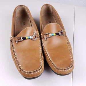 Riomar Herren 14 Hellbraun Leder Halbschuhe Portugal Maritim Seil Gebiss Bootsschuhe - Bild 1 von 17