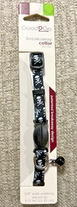Good2Go Cat Breakaway with Bell Collar CROSSBONES fits 8-12 inches New - Picture 1 of 3