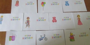 Children's Happy Birthday Card inserts - now available in 2 sizes - Picture 1 of 6