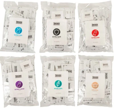 Kondome Condome Secura - Sorten frei Wählbar - 100 St. 53-60 mm Transparent - Bild 1 von 4