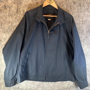 Vintage London Fog Classic Jacket Navy Blue Mens Size 46 Long Zip Up Made In USA - Picture 1 of 15