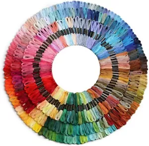 Exquisite 447 Pcs Double Mercerized Embroidery Threads - Shiny Craft Colors - Picture 1 of 8