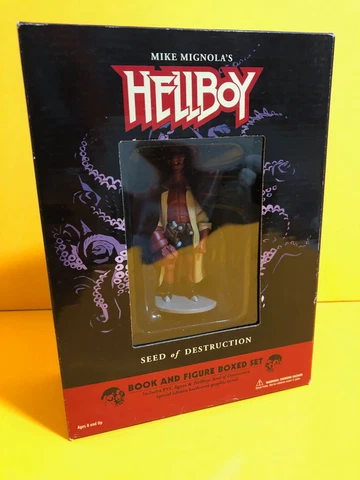 Hellboy Seed of Destruction Book and Figure Boxed Set - New Sealed Cover