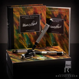 Montblanc Writers Edition Set 1999 Marcel Proust FP BP MP Sterling ID 28708 IMBALLO ORIGINALE - Foto 1 di 7