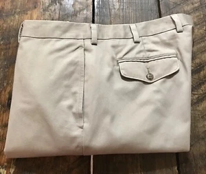 LL Bean Herren Größe 37 elegante khaki Hose natürliche Passform bügelfrei Baumwolle Twill 29 "Ins - Bild 1 von 9