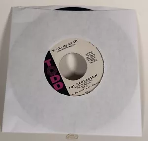 JOE HENDERSON 45 RPM IF YOU CAN SEE ME CRY / SNAP YOUR FINGERS - VG - Picture 1 of 3