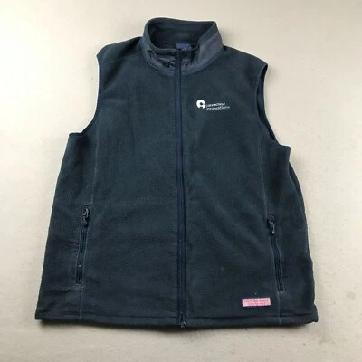 Vineyard Vines Vest Mens Large Blue Fleece Full Zip Pockets Lightweight Jacket - Image 1 of 4