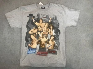 WWE Collage Mens T-Shirt Gray X-Large Smackdown Raw ECW NWT - Picture 1 of 10