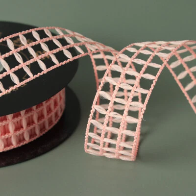 12 Colors Square Holes Mesh Netting Ribbon Hollow Grid Checked - 2.5cm*9M Reel - Image 1 of 3